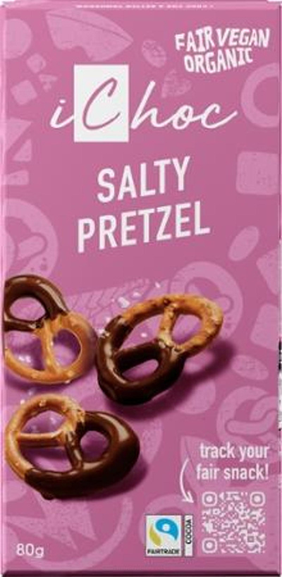Produktfoto zu iChoc Salty Pretzel 80 g
