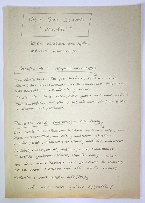 alter Kundenbrief mit Rondini-Info
