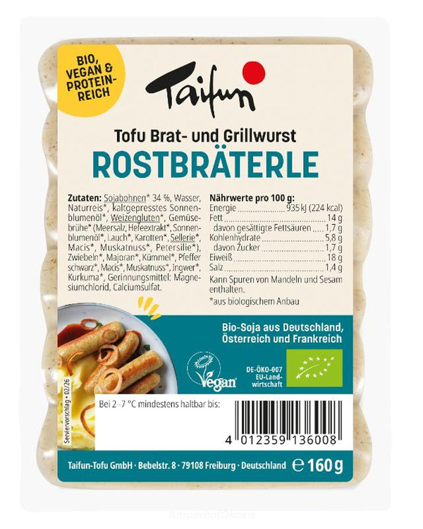 Produktfoto zu Tofu Rostbräterle 160g