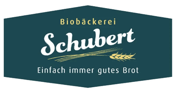 KI generiert: Logo der Biobäckerei Schubert mit Text: "Einfach immer gutes Brot".