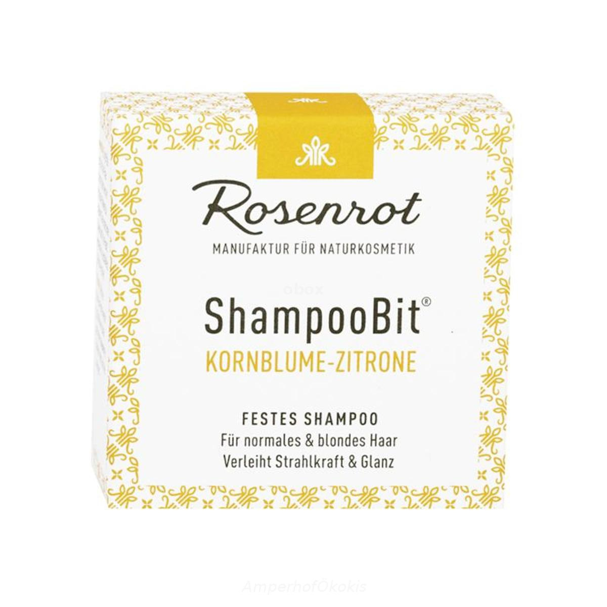 Festes Shampoo Kornblumen Zitronen 60 g