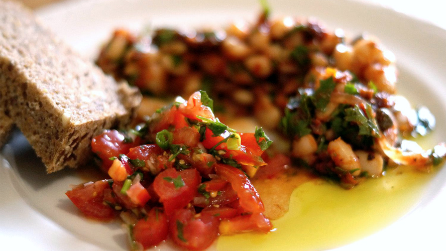 Rezeptbild für Bohnensalat mit Pebre