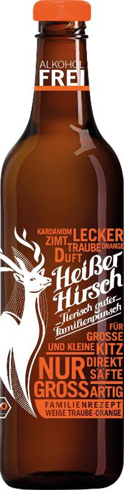 Produktfoto zu Punsch Heißer Hirsch 0,75 l