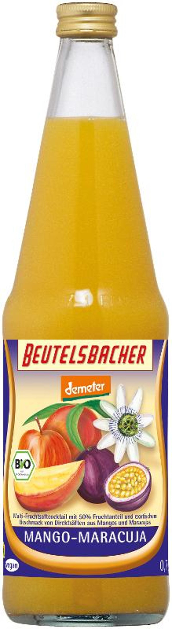 Produktfoto zu Mango Maracuja Fruchtcocktail 0,7 l