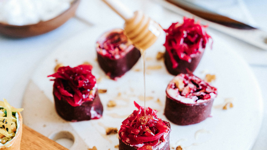 Rezeptbild für Rote Beete Feta Röllchen von Beetgold