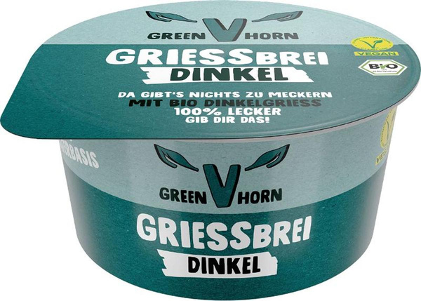 Produktfoto zu Greenhorn veganer Grießbrei Dinkel 150g