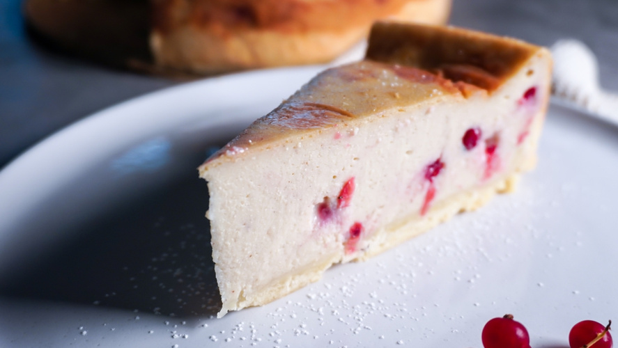 Rezeptbild für Käsekuchen mit Johannisbeeren