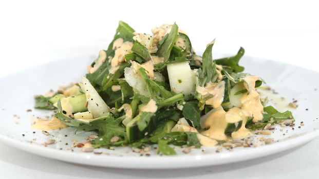 Rezeptbild für Leichter Melonensalat mit Rucola&nbsp;