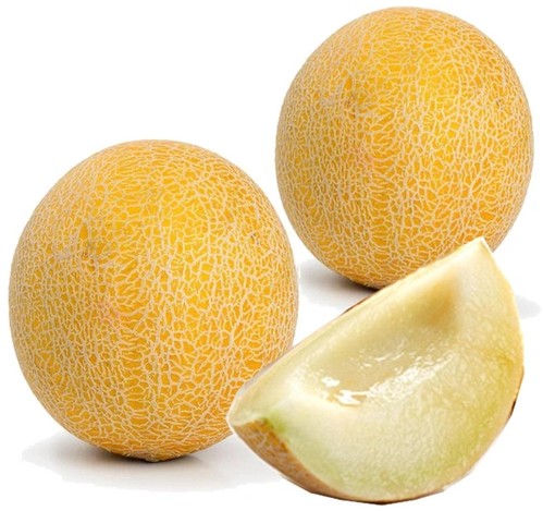 KI generiert: Zwei Honigmelonen und ein Melonenstück.