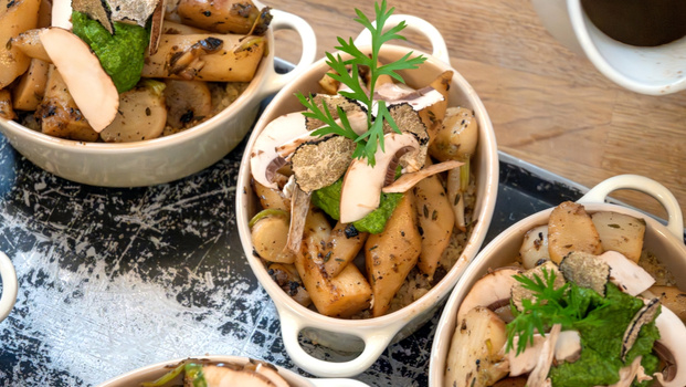 Rezeptbild für Schwarzwurzel-Pilz-Gemüse