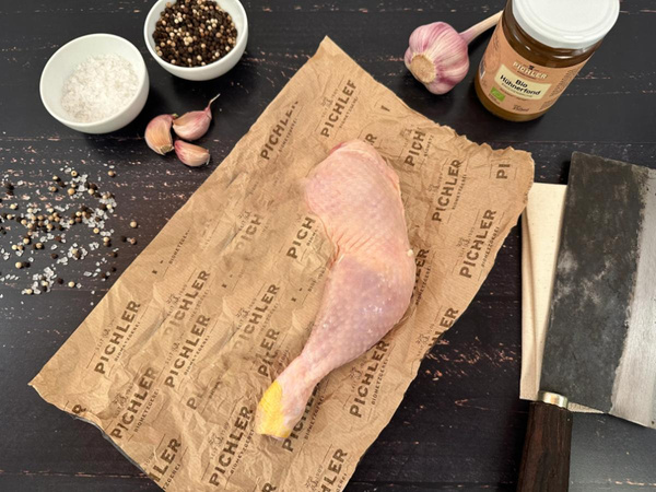 Produktfoto zu Hähnchenkeule 1 Stück ca. 280 g