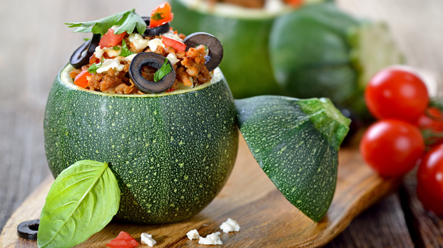 Rezeptbild für Gefüllter Rondini-Kürbis griechische Art