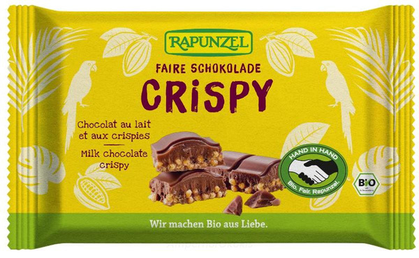 Produktfoto zu Rapunzel Vollmilch Crispy 100 g