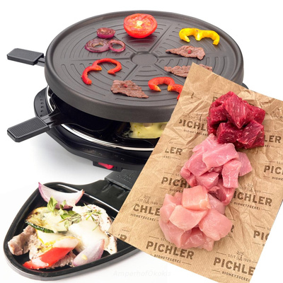 Produktfoto zu Raclette-Fleisch Rind, Schwein, Hähnchen 750g geschnitten