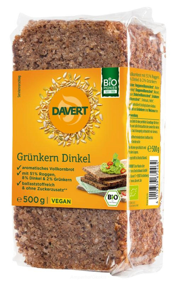 product photo for Grünkern Dinkelbrot 500 g