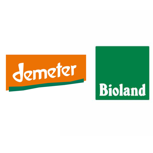 KI generiert: Logos von "demeter" und "Bioland".