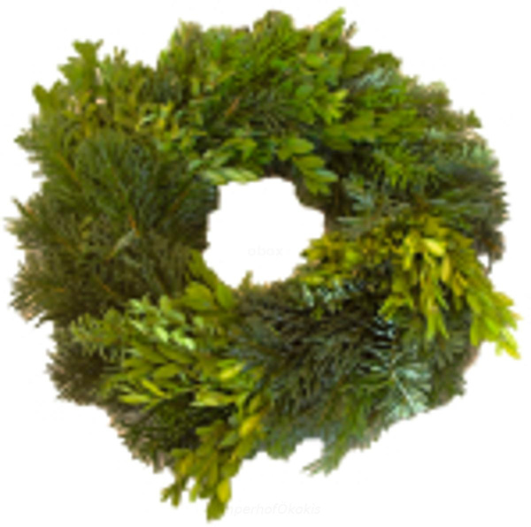 Produktfoto zu Tür-, Adventskranz Nordmanntanne und Bux