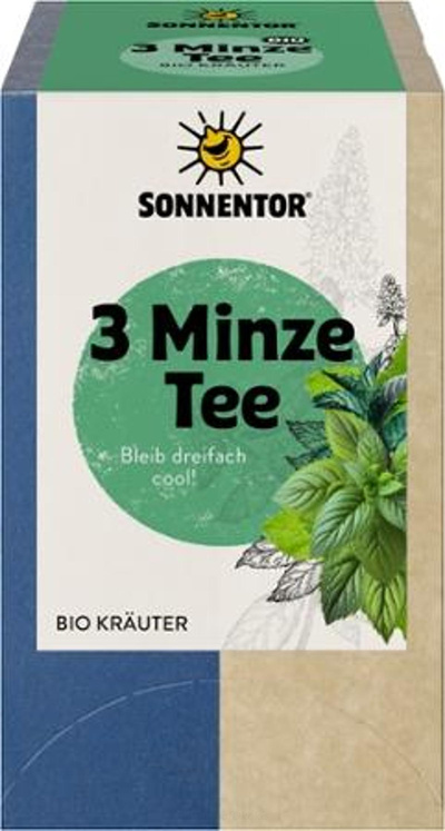 Produktfoto zu 3 Minze Tee 18 Teebeutel
