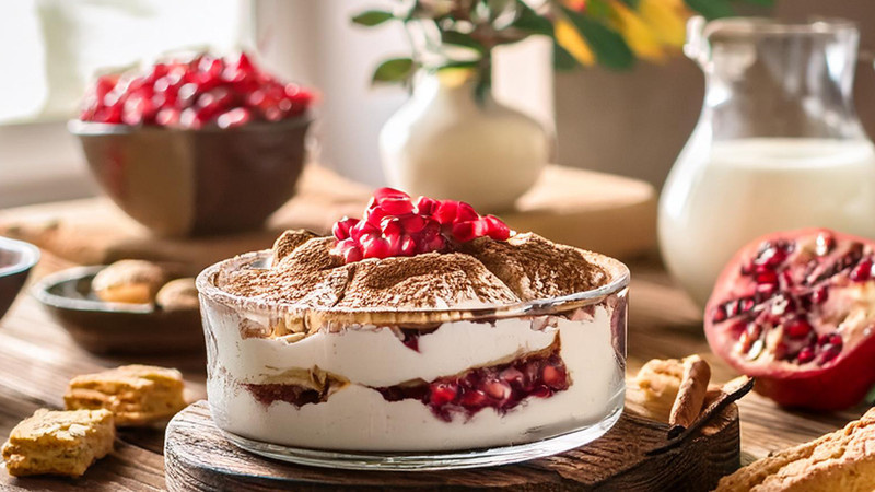 Rezeptbild für Granatapfel-Tiramisu mit Cantuccini