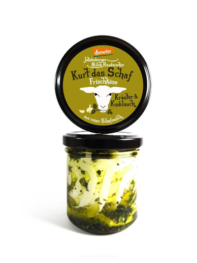 Produktfoto zu Schaffrischkäse Kräuter- Knoblauch 135g