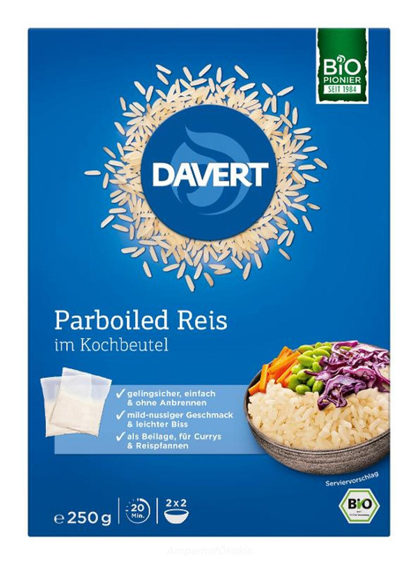 product photo for Parboiled Reis Kochbeutel 250 g