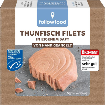 Produktfoto zu Thunfischfilets natur 185 g