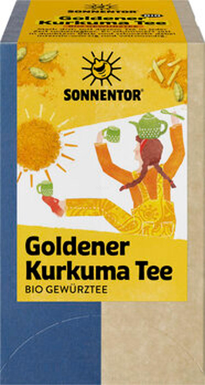 Produktfoto zu Goldener Kurkuma Tee 18 Teebeutel