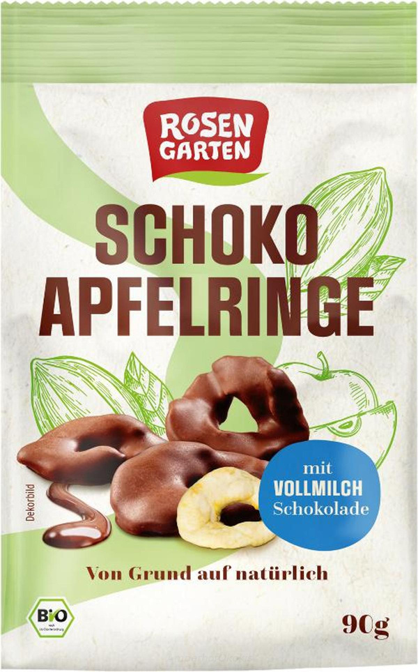Produktfoto zu Schoko Apfelringe 90 g