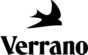 KI generiert: Logo mit der Aufschrift "Verrano" und einem stilisierten Blatt darüber.