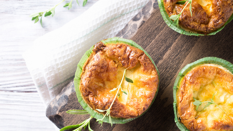 Rezeptbild für Lauch und Gouda Mini Quiches