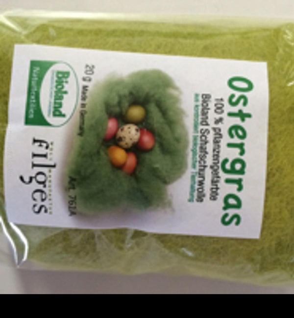 Produktfoto zu Ostergras aus Schafschurwolle 20 g