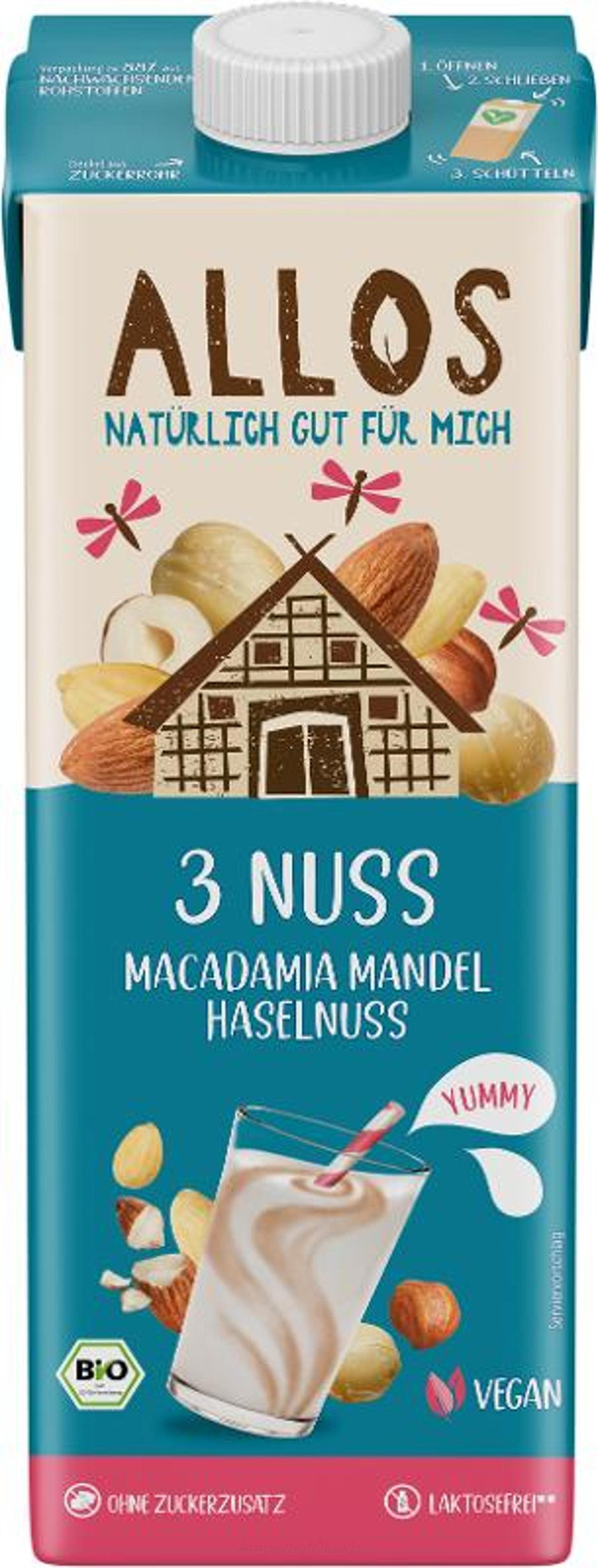 Produktfoto zu 3 Nuss Drink 1 l