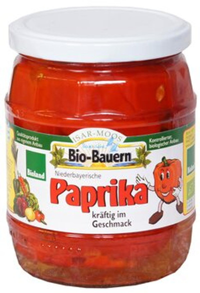 Produktfoto zu Paprika Stücke Glas 520 g