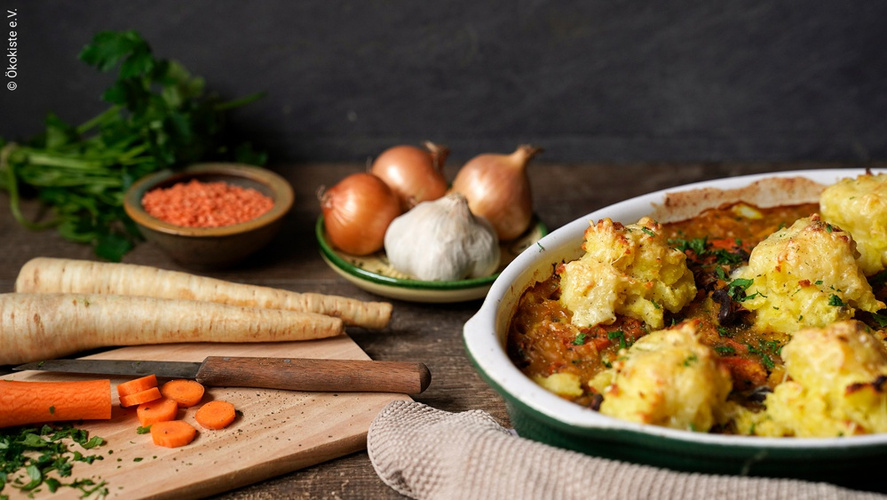 Rezeptbild für Wurzelpetersilie Kasserolle