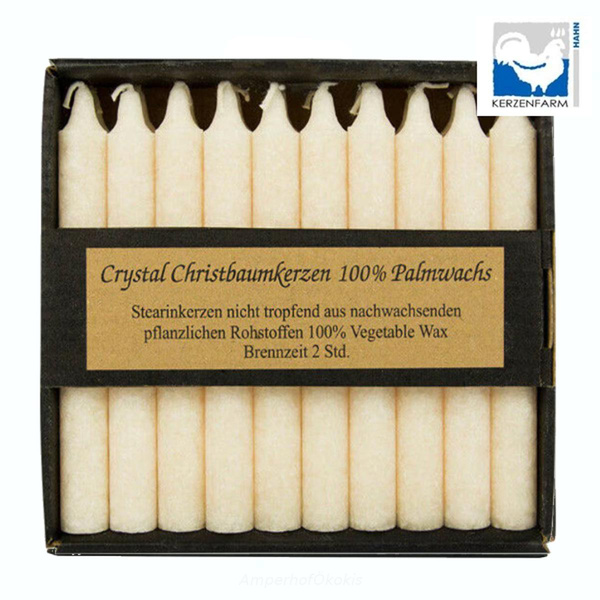 Produktfoto zu Stearin Baumkerzen elfenbein 20 Stück