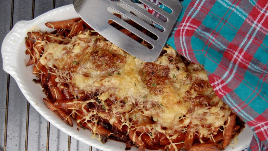 Rezeptbild für Rote Bete-Nudel-Gratin