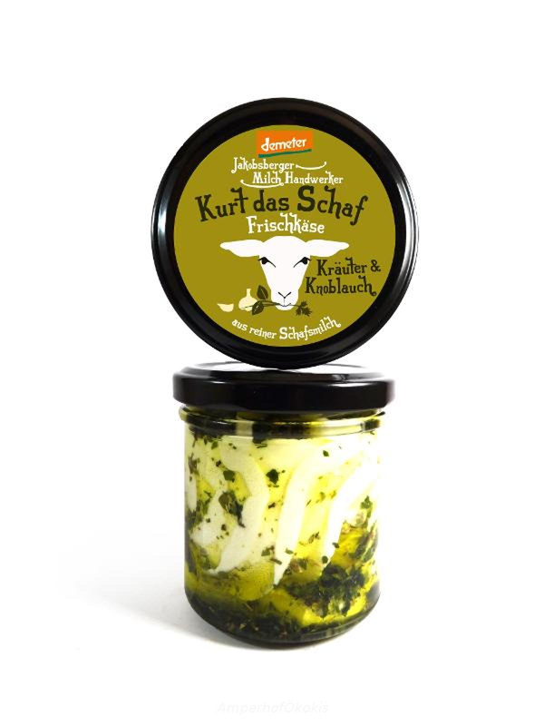 Produktfoto zu Schaffrischkäse Kräuter- Knoblauch 135g