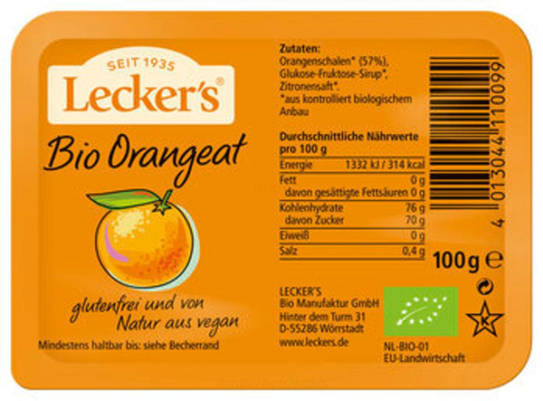 Produktfoto zu Orangeat gewürfelt 100 g