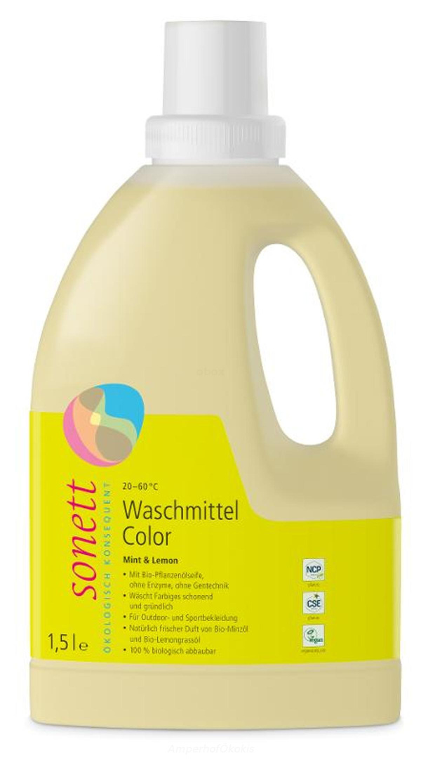 Produktfoto zu Flüssigwaschmittel Color Mint-Lemon 1,5 l