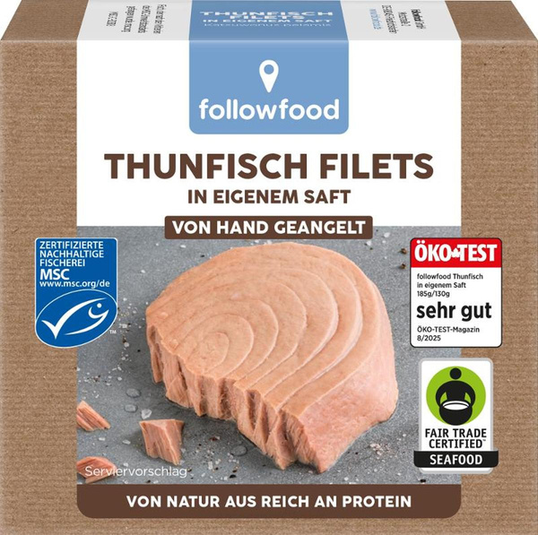Produktfoto zu Thunfischfilets natur 185 g