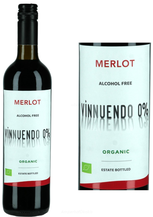 Produktfoto zu Vinnuendo Merlot 0% 0,75 l