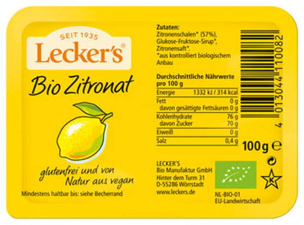 Produktfoto zu Zitronat gewürfelt 100 g