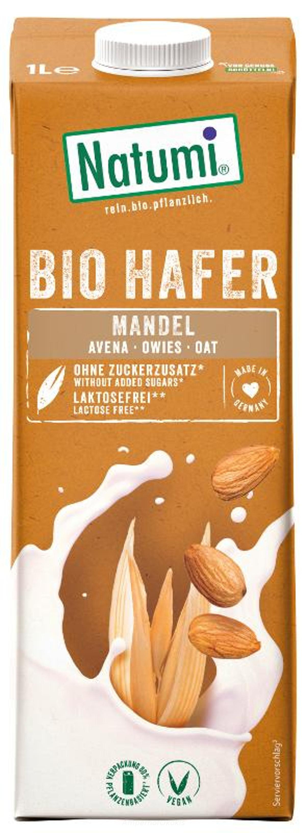 Produktfoto zu Natumi Haferdrink Mandel 1 l