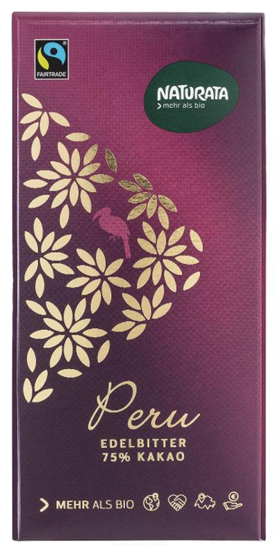 Produktfoto zu Edelbitterschokolade Peru 75% 100g