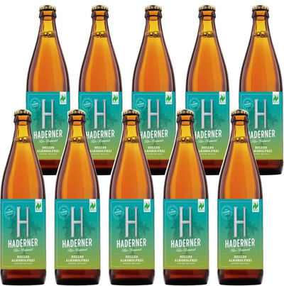Produktfoto zu Haderner Helles alkoholfrei 10x0,5 l
