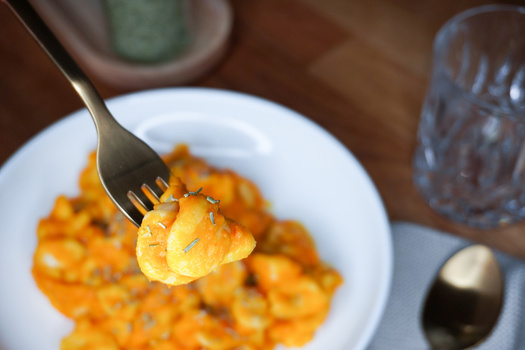 Rezeptbild für Cremige Kürbispasta