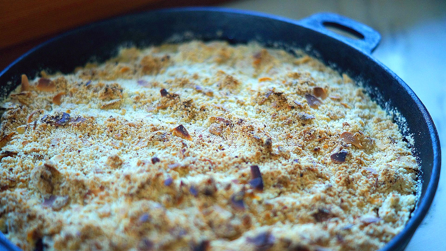 Rezeptbild für Apfel-Heidelbeer-Crumble mit Kokosblütenzucker