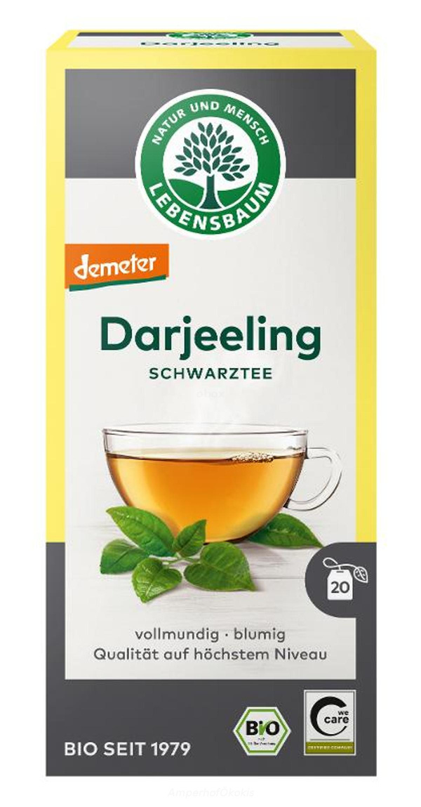 Produktfoto zu Schwarztee Darjeeling, 20 Teebeutel