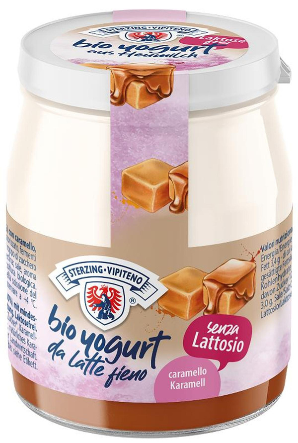 Produktfoto zu Joghurt Karamell laktosefrei 150g kein Pfandglas Milchhof Sterzing