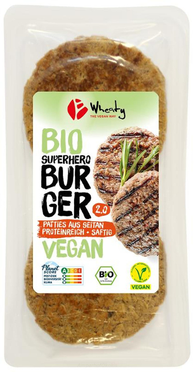 Produktfoto zu Wheaty Superhero Burger vegan 180g